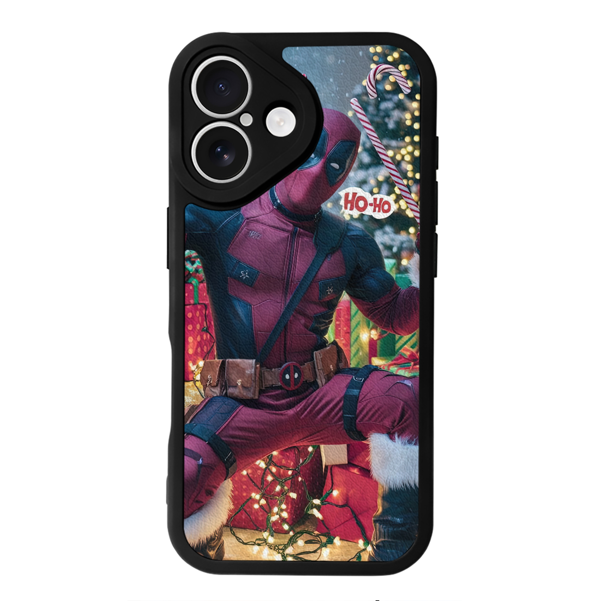 （画像用） Deadpool デッドプール 【iPhone 16シリーズ対応】シリコンスマホケース（レザー調） 材質：シリコン